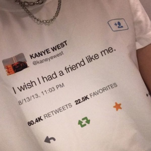 Kanye West Tweets Graphic Women Tshirt JSK0309