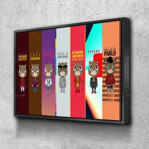 Kanye West Albums Wall Art Poster JSK0309