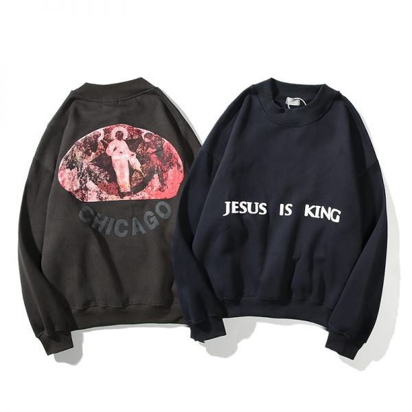 Jesus Is King Letters Printed Sweatshirt JSK0309