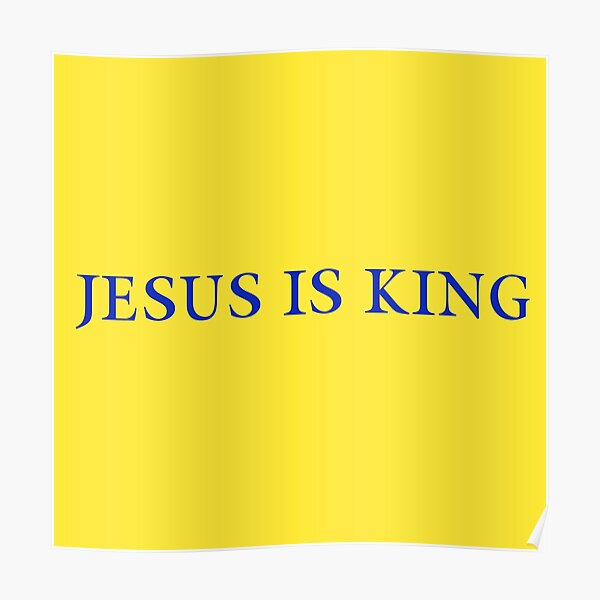 Jesus is King - Kanye West (Blue on Yellow) Poster RB0309 product Offical Jesus is King Merch