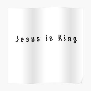 Glitchy Jesus is King Poster RB0309 product Offical Jesus is King Merch