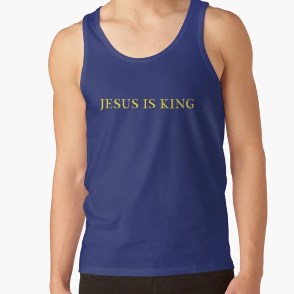 Jesus is King - Kanye West (Yellow on Blue) Tank Top RB0309 product Offical Jesus is King Merch