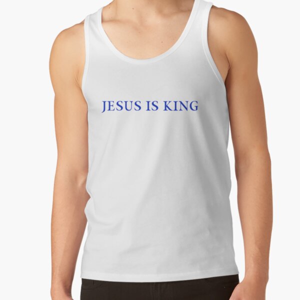 Jesus is King - Kanye West (Blue on Yellow) Tank Top RB0309 product Offical Jesus is King Merch