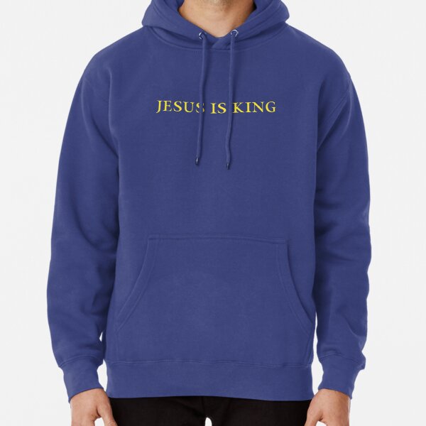 Jesus is King - Kanye West (Yellow on Blue) Pullover Hoodie RB0309 product Offical Jesus is King Merch