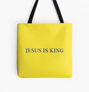 Jesus is King - Kanye West (Blue on Yellow) All Over Print Tote Bag RB0309 product Offical Jesus is King Merch