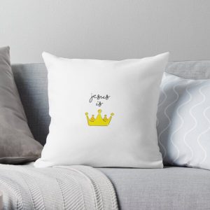 jesus is king sticker  Throw Pillow RB0309 product Offical Jesus is King Merch