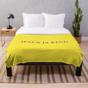 Jesus is King - Kanye West (Blue on Yellow) Throw Blanket RB0309 product Offical Jesus is King Merch